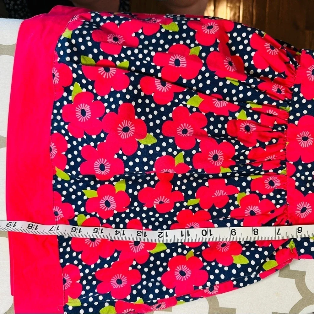 Gymboree Easter Spring Dress, Sz 18-24 mo, Navy & Coral Floral